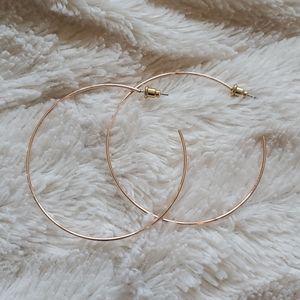 Rose gold hoops